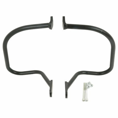 Black Chrome Rear Saddlebag Guard Bar for Harley Softail Heritage (1997-1999)