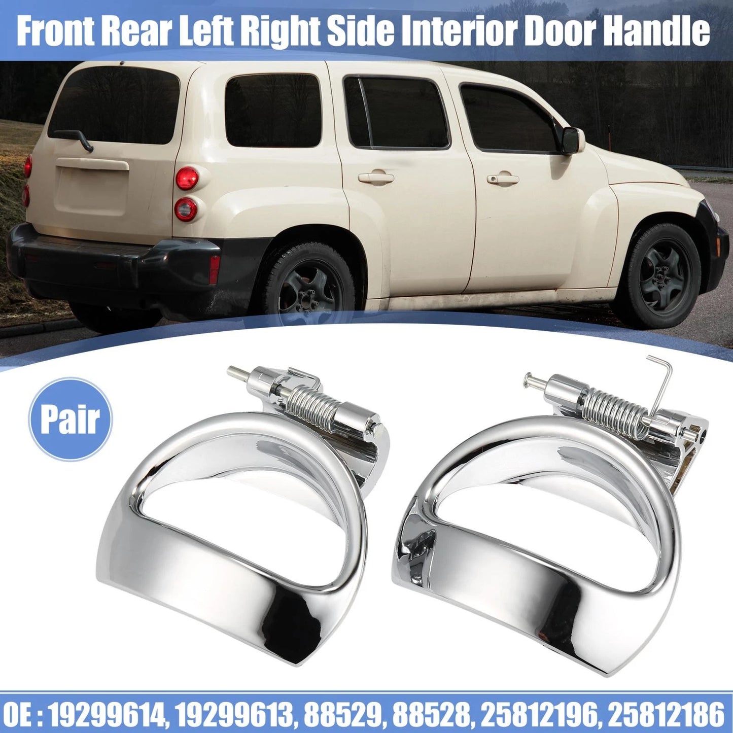 Pair Front Rear Left Right Interior Door Handle for Chevy HHR (2006-2011)