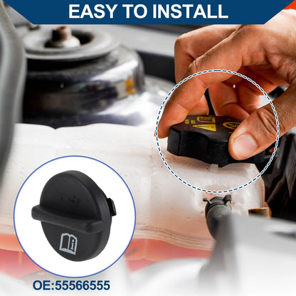 Coolant Cap for Chevrolet Cruze 1.4L 1.8L Black (2008-2013)