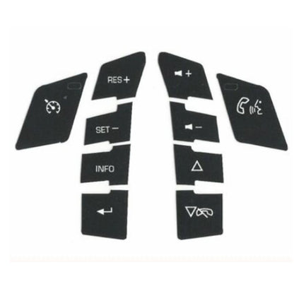Button Repair Decals Car Sticker 1 Set ABS Black