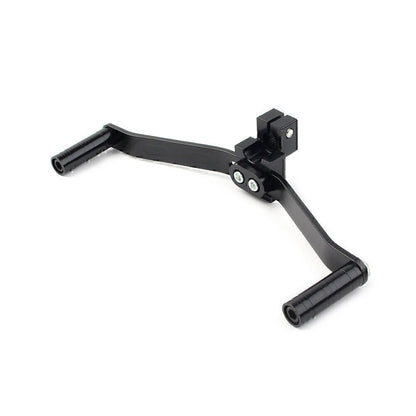 Dual Way Gear Shift Lever Footrest Pedal Shifter for Universal Motorcycle 21cm Black