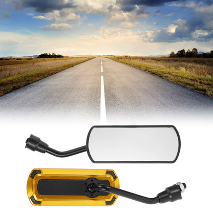 M10 Motorcycle Rear View Mirrors Side Rearview Mirror Black Gold Tone Iron
