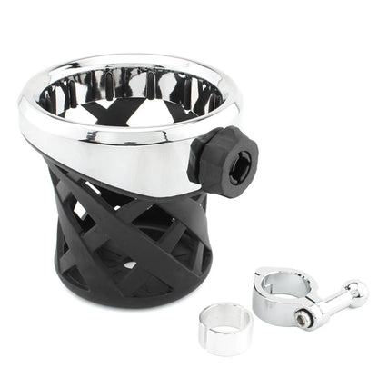New Chrome Motorcycle Drink Cup Holder 7/8"-1" Clamp for Harley