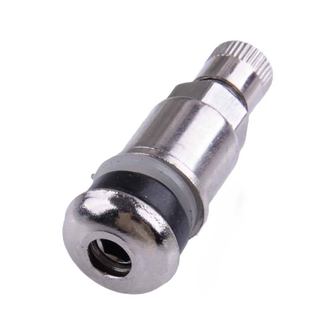 4x Stainless Steel Tubeless Tire Valve Stems with Dust Caps for Car