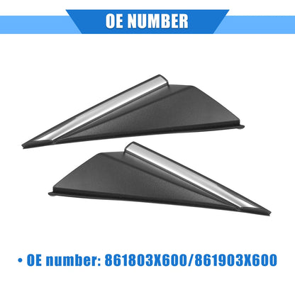 2 x Left Right Mirror Corner Triangle Covers for Hyundai Elantra (2014-2016)