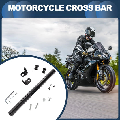 Cross Bar 29cm Mirror Mount Black for Motorcycle