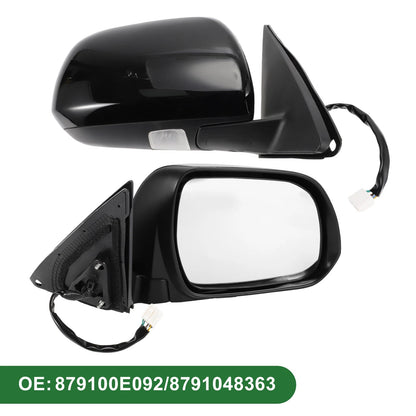 Right Side Door Mirror Gloss Black for Toyota Highlander (08–13)