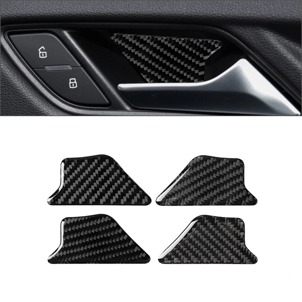 Carbon Fiber Inner Door Handle Bowl Cover Trim for Audi A3 S3 RS3 (2013-2020)