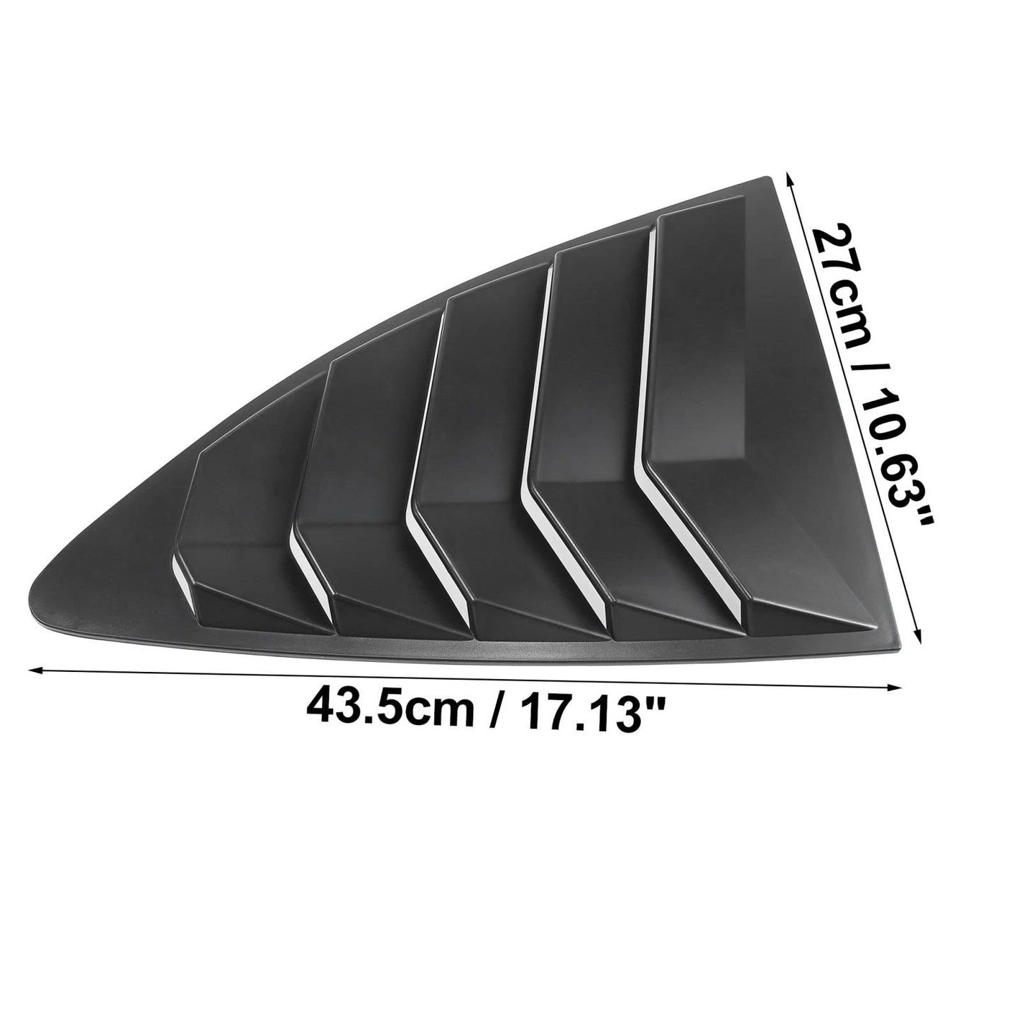 1 Pair Rear Side Window Louvers Cover Matte Black for Toyota 86 (2013–2021)