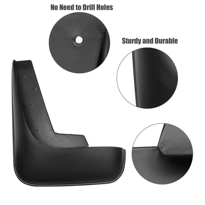 Mud Flaps 1 x Front & Rear Black Splash Guards for Toyota Camry