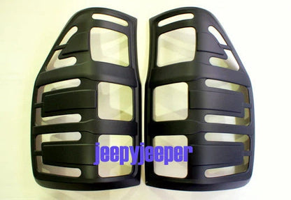 Matte Black Rear Tail Light Covers for Ford Ranger Wildtrak (2011-2022)