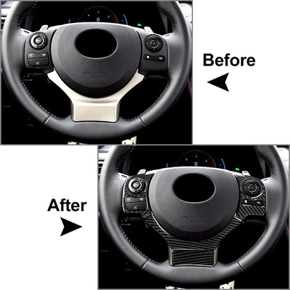 4 Pcs Carbon Fiber Steering Wheel Cover Trim for Lexus IS250 NX200 300h