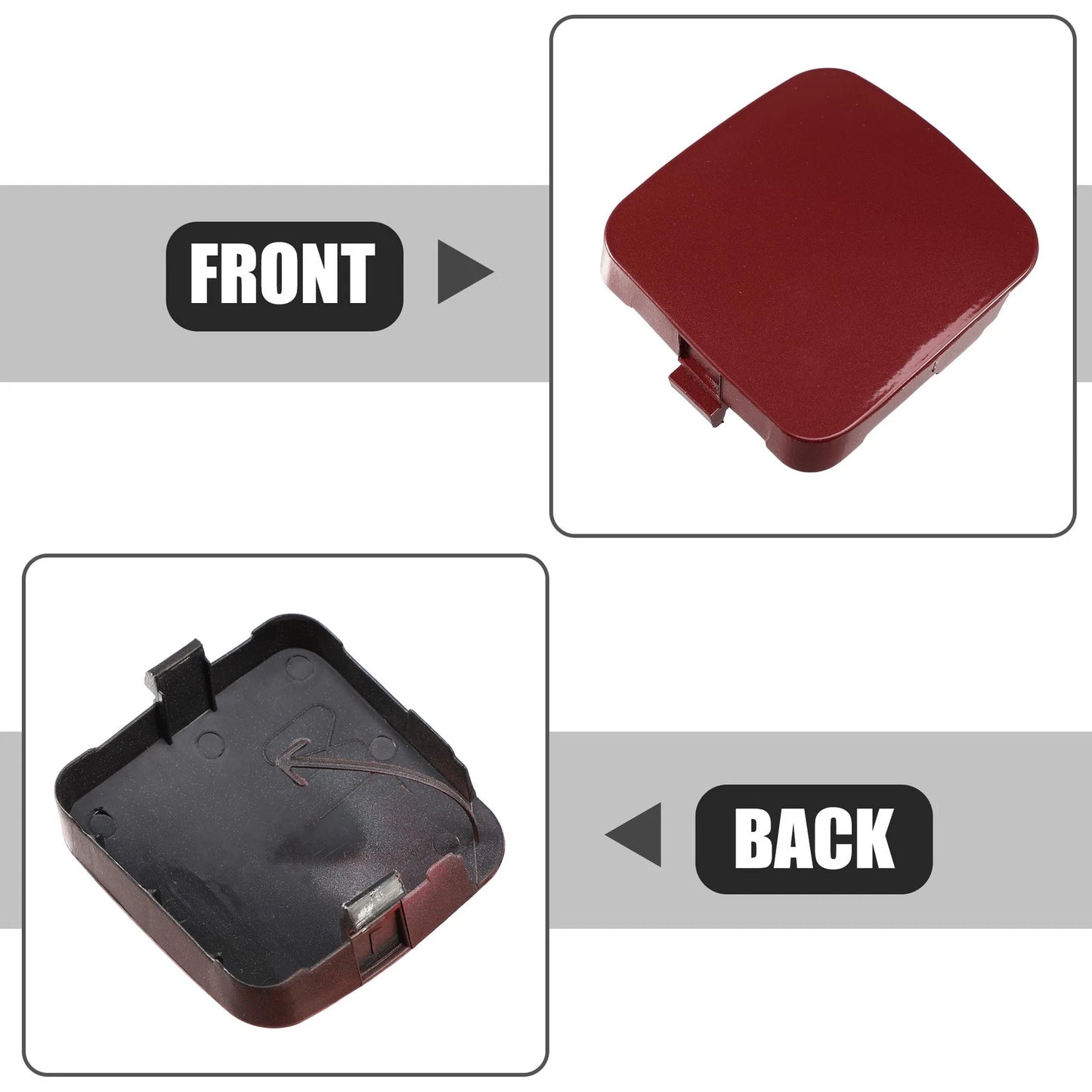 Red Front Right Bumper Tow Hook Cover for Toyota Rav4 (2013-2018)