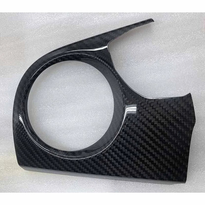 2pc Dry Gloss Carbon Fiber Dashboard Panel Cover Trim Kit for Fiat 500 2016-2023