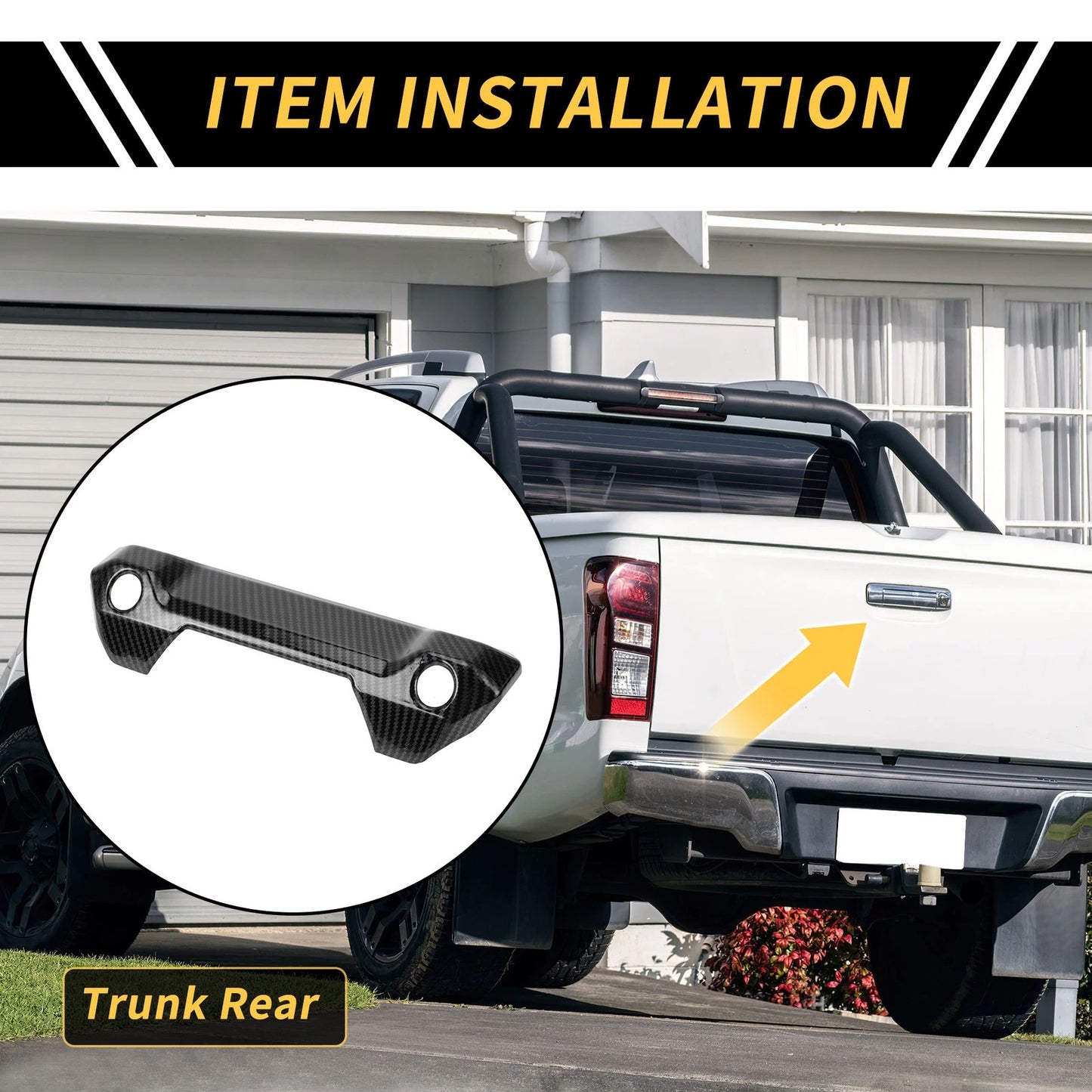 Carbon Fiber Trunk Handle Bowl Cover for Toyota Tundra (2022-2024)