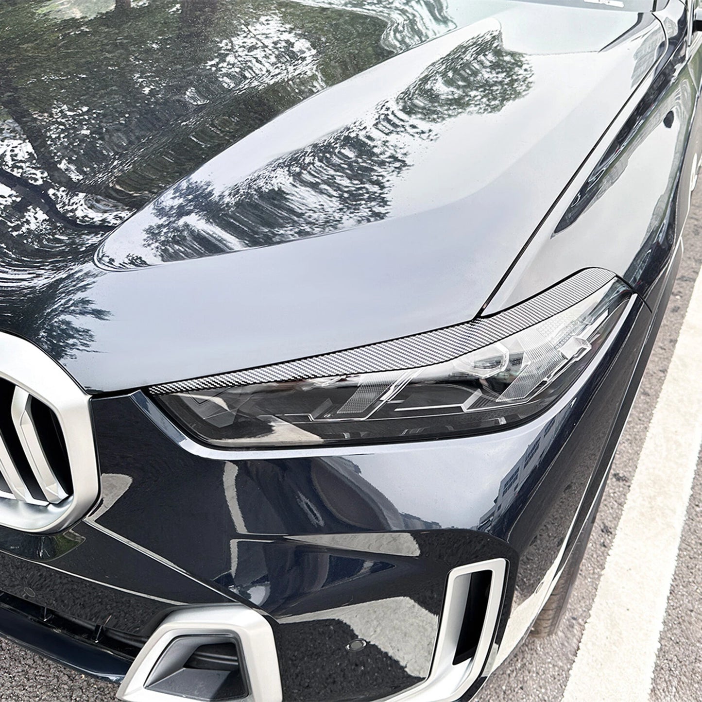 Headlight Eyelid Trim Cover for BMW X5 X6 G05 G06 LCI (2023-2025)