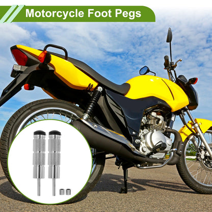 Motorcycle FootPegs 3.5" Silver Tone 1 Set for Motorcycle