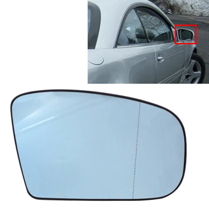 Right Blue Heated Side Mirror Glass with Plate for Mercedes S55 (2001-2003)