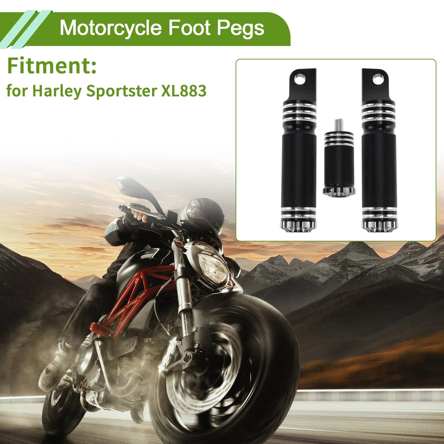 Foot Pegs / 2 x / Foot Pegs for Harley Sportster XL883