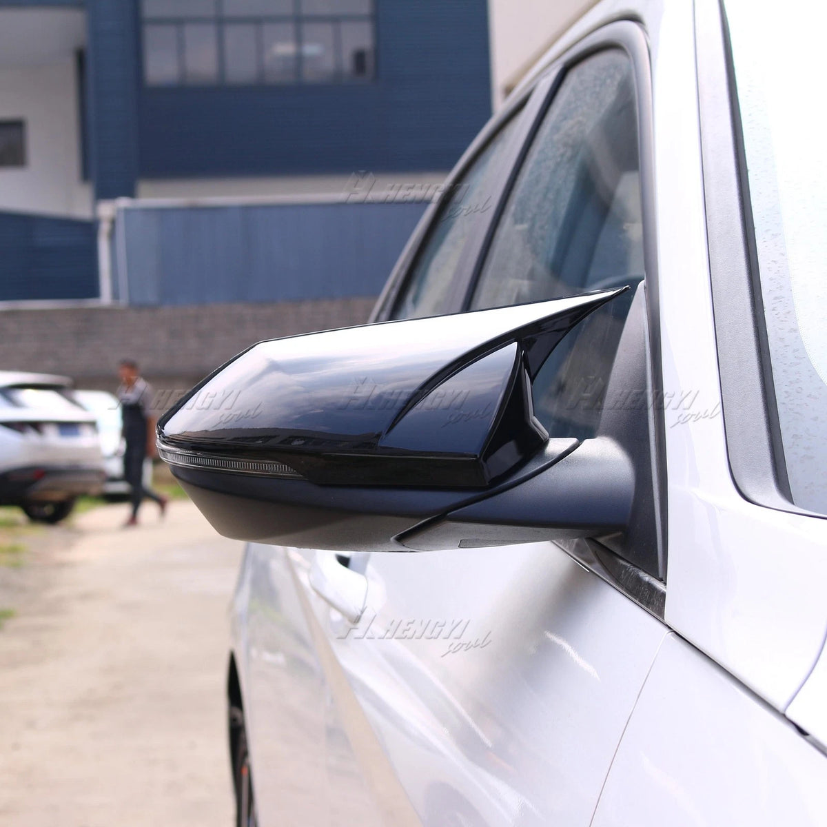 Gloss Black Mirror Cover Cap for Hyundai Elantra (2023–2024)