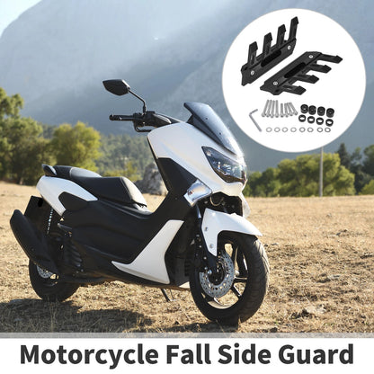 1 Set Fall Side Guard Front Fender Protection Mud Guards Black for Motorcycle