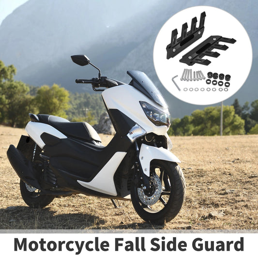 1 Set Fall Side Guard Front Fender Protection Mud Guards Black for Motorcycle