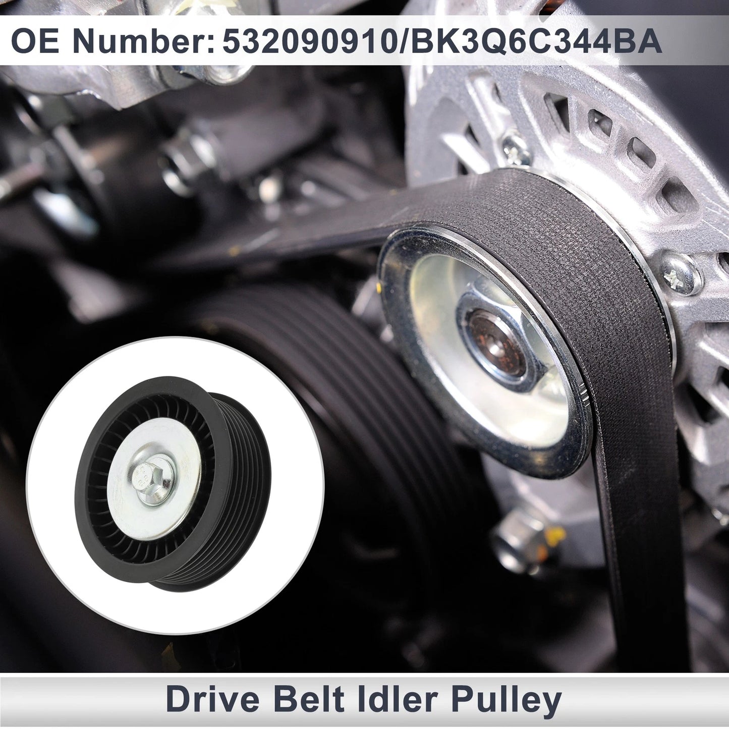 Drive Belt Idler Pulley for Ford Ranger (2011-2017) 1 x Pulley