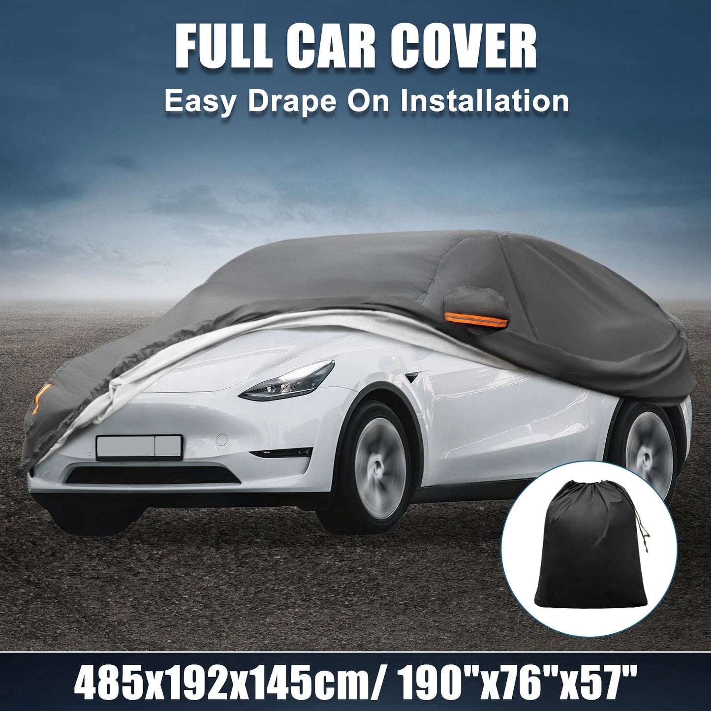 Waterproof 210T Polyester Car Cover for Tesla Model Y (2020-2023)