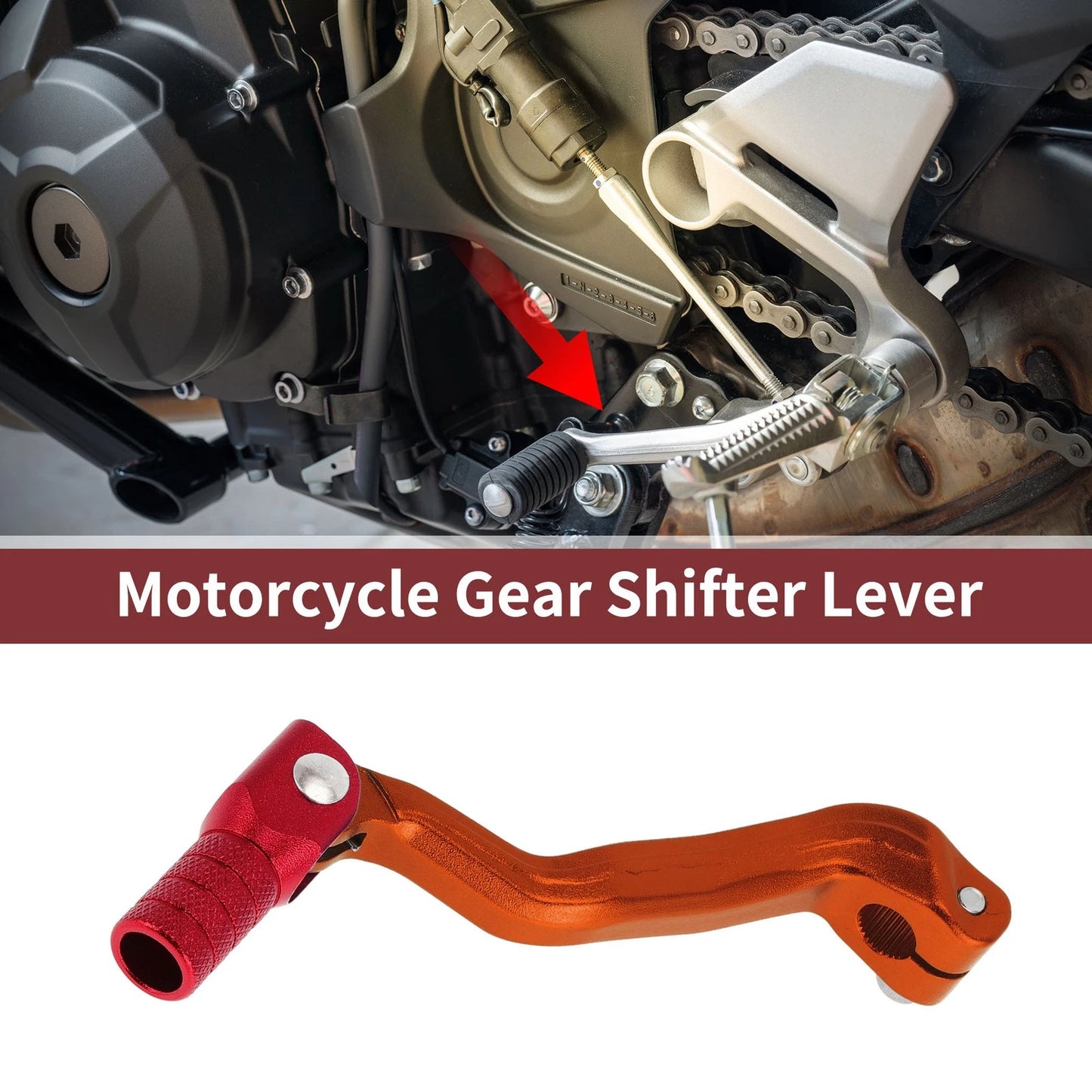 Folding Motorcycle Gear Shifter Lever Orange for Bosuer M4