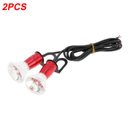 2 x License Plate Light Led Tag Lamp for Car Motorcycle Rainproof Red