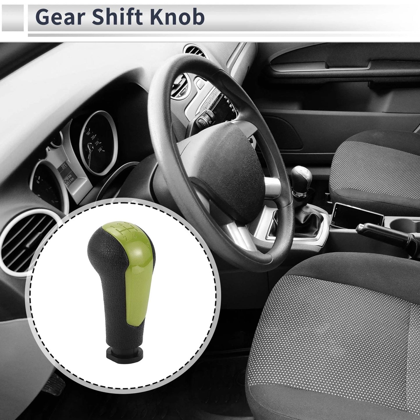 5-Speed Shift Knob for Chevrolet Spark Green Black Plastic