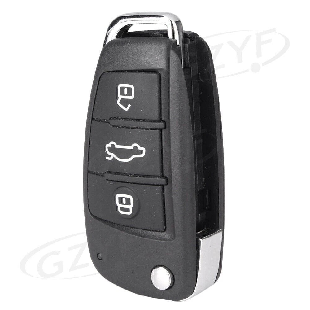 Folding Key Shell Remote Case 3 Buttons for Audi Q7 A8 Quattro (2007-2015)