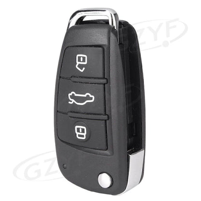 Folding Key Shell Remote Case 3 Buttons for Audi Q7 A8 Quattro (2007-2015)