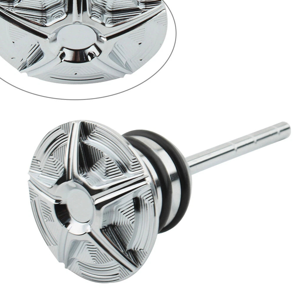 Chrome Oil Dipstick for Harley Softail Heritage Fat Boy Deuce Deluxe FLS (2000-2023)
