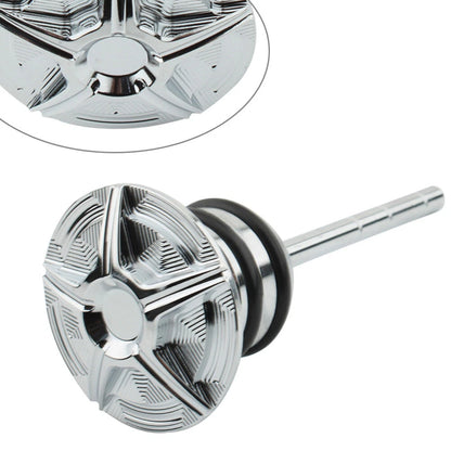 Chrome Oil Dipstick for Harley Softail Heritage Fat Boy Deuce Deluxe FLS (2000-2023)