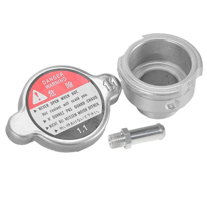 Aluminum Weld-On Radiator Filler Neck 32mm 1.25" ID with 1.1 Bar Cap for B3