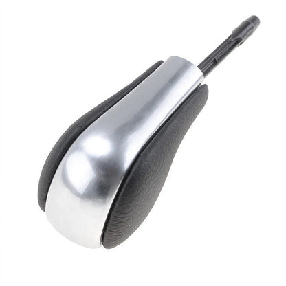 Leather Silver Automatic Gear Shift Knob for BMW E36 E39 E46 E60 E70 (2000-2010)
