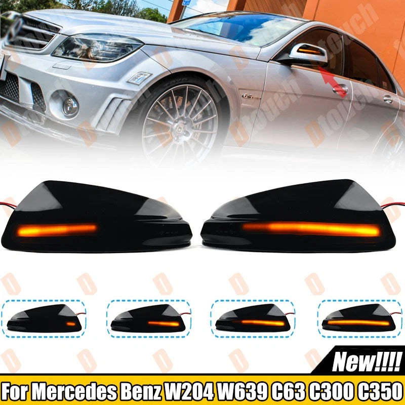 2x Side Mirror Corner Lights for Mercedes-Benz ML Class C-Class W204 S204 W639