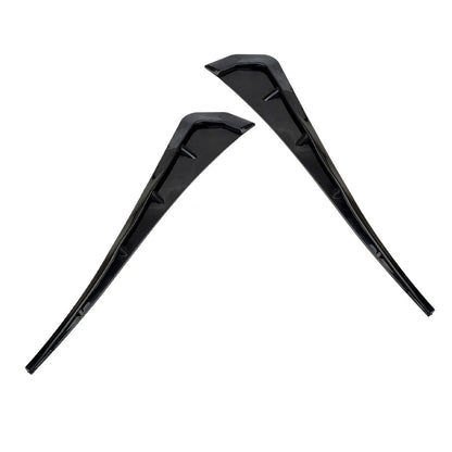 2 x Gloss Black Side Window Fender Covers for Universal Fit
