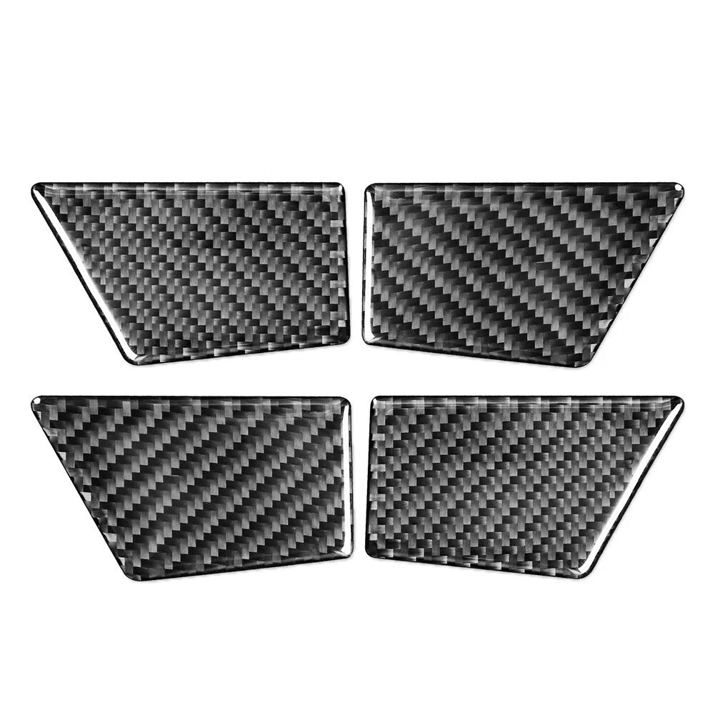 4 x Door Handle Bowl Panel Cover Trim for Ford Mondeo (2013-2019) Carbon Fiber Black