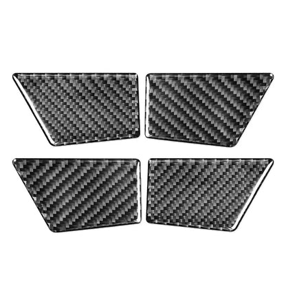 4 x Door Handle Bowl Panel Cover Trim for Ford Mondeo (2013-2019) Carbon Fiber Black