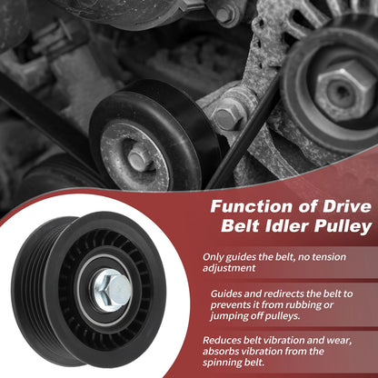 Accessory Drive Belt Idler Pulley for Chevrolet, GMC, Cadillac