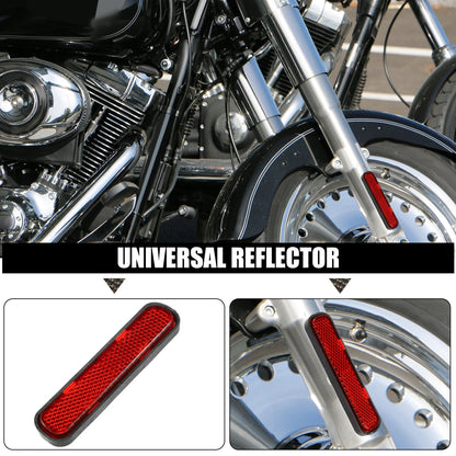 Reflector Spoke Safety Reflective with Screw Red for Motorcycle Bicycle