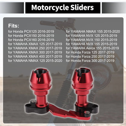 Frame Slider / 175 mm / Aluminum Alloy Red for Motorcycles