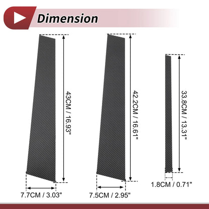 6 x Door Window Trim for Infiniti G35 (2003-2006) Carbon Fiber Black