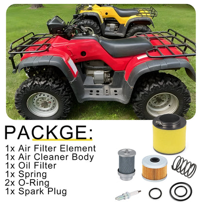 Air Filter Air Cleaner Body & Oil Filter Spring for Honda Rancher 350 (2000-2006)