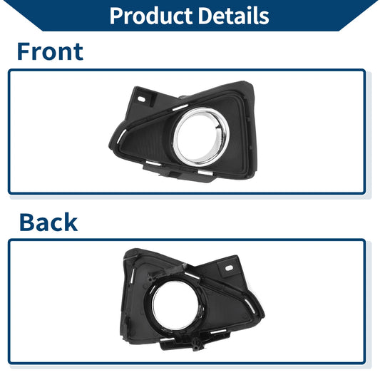 1 Pc Front Left Fog Light Grill for Toyota RAV4 (2016-2018) Black