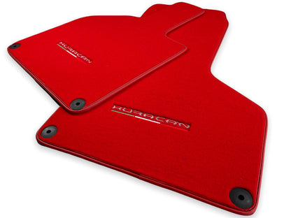 Floor Mats for Lamborghini Huracan 2014-2022 Red Tailored Carpets 2 x AutoWin