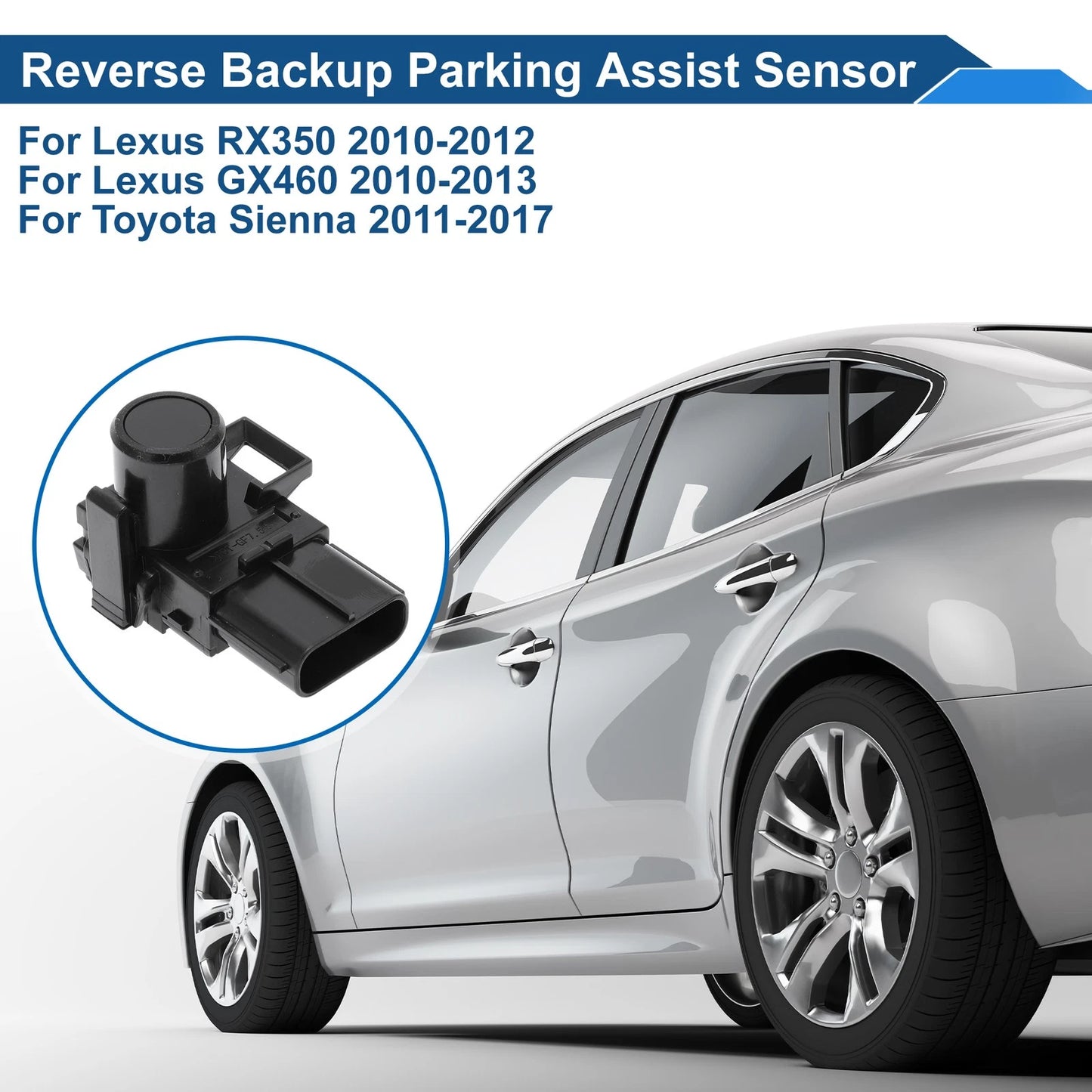 Reverse Backup Parking Sensor for Lexus RX350 (2010-2012) Black 1 Pc