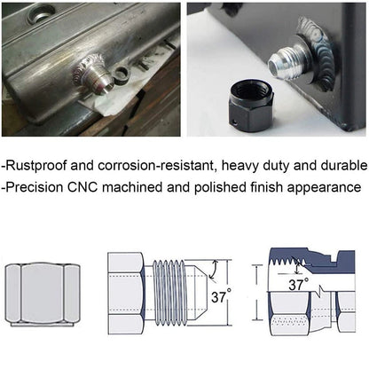 12AN Male Aluminum Weld-On Fitting for JXSS032 AU